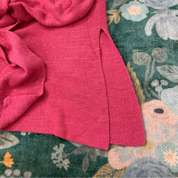 Anthropologie Daily Practice Convertible Sweater Top XL Pink Knit Wrap Halter - Picture 14 of 16